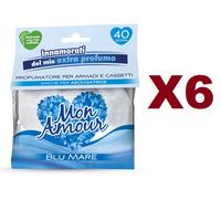 6 PZ FELCE MON AMOUR PROFUMATORE PER ARMADI E CASSETTI E ASCIUGATRICE BLU MARE