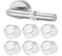 6 pz Fermaporta per Maniglia,Fermaporte per Maniglie in PVC, Tampone Proteggi Finestre,Paracolpi in Gomma Trasparente, Protezione per Proteggere Pareti e Mobili