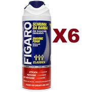6 PZ FIGARO SCHIUMA DA BARBA 400ML CLASSICA PROTEZIONE ANTI IRRITAZIONE
