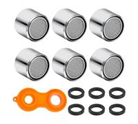 6 pz filettatura femmina rubinetto aeratore con chiave filtro riduzione del rumore attacco rubinetto acqua rubinetto rubinetto bagno aeratore filtro risparmio acqua