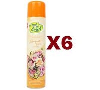 6 PZ FRESH AROMA DEODORANTE AMBIENTE BOUQUET FIORITO SPRAY 300ML