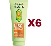 6 PZ FRUCTIS SHAMPOO CON CHERATINA PER CAPELLI CRESPI SECCHI E SPENTI 200ML