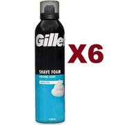 6 PZ GILLETTE SCHIUMA DA BARBA SENSITIVE PELLI SENSIBILI 200ML NUOVA RASATURA