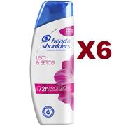 6 PZ HEAD & SHOULDERS LISCI & SETOSI SHAMPOO ANTIFORFORA 225ML