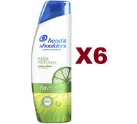 6 PZ HEAD & SHOULDERS PULIZIA PROFONDA CAPELLI GRASSI SHAMPOO ANTIFORFORA 225ML