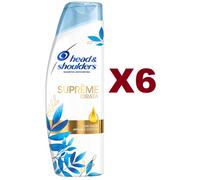 6 PZ HEAD & SHOULDERS SUPREME IDRATA SHAMPOO ANTIFORFORA 225ML CON OLIO DI ARGAN