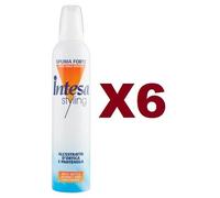 6 PZ INTESA STYLING SPUMA FORTE schiuma fissante per capelli acconciatura 300ml