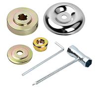 6 Pz Kit Adattatore Tosaerba, Kit di Fissaggio Decespugliatore in Metallo, Dado della Lama del Cambio per Sostituzione Testa Tagliaerba Trimmer Macchina Diserbo da Giardino