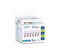 6 PZ Lampada A Led E27 G45 5,5W Freddo 6400K Forma Sfera Bulbo Palla 180 Gradi 2