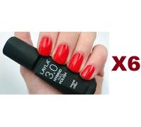 6 PZ LAYLA 3.0 HYBRID NAIL POLISH SMALTO N.12 DATA RED IBRIDO EFFETTO GEL 10ML