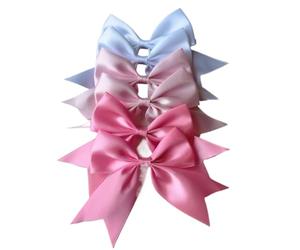 6 PZ/LOTTO Nastro di Colore Solido Archi Del Grosgrain Clip Capelli for Forcine Barrettes Copricapi Fatti A Mano Accessori for(Set1)