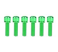 6 Pz M5x25mm Hex Socket Head Vite A Sfera Lega Bicicletta Bottiglia Supporto Vite Accessori Della Bicicletta (verde)