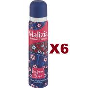6 PZ MALIZIA PROFUMO D'INTESA SPRAY SENSUAL BLEU SEDUCTION DEODORANT 100 Ml