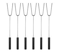 6 pz manico barbecue forchetta arrosto bastone spiedo per campeggio in acciaio inox carne forchetta barbecue forchette barbecue forchette per grill