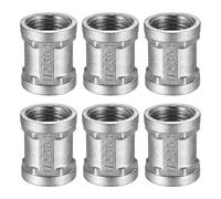 6 Pz Manicotto in Acciaio inossidabile, Raccordo Filettato, 1/2" Femmina a 1/2" Femmina BSP Filettatura in Acciaio inossidabile, Raccordi