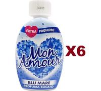 6 PZ MON AMOUR BLU MARE PROFUMA BUCATO EXTRA PROFUMO 220ML