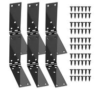 6 Pz Nastro per Casse, Cerniera Cassapanca, Cerniere per Porte Resistenti, Cerniere Pieghevoli, Cerniera a Scomparsa, Cerniere Connettore per Mobili Scatole Porte in Legno Armadi (200 x 35 mm)