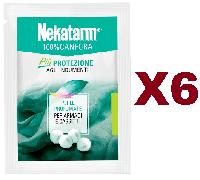 6 PZ NEKATARM 100% CANFORA PERLE PROTEZIONE INDUMENTI ARMADI ANTITARME 50gr