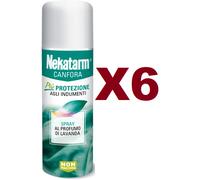 6 PZ NEKATARM CANFORA SPRAY PROFUMO DI LAVANDA 200ML PROTEZIONE AGLI INDUMENTI