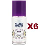 6 PZ NEUTRO ROBERTS DEO ROLL-ON FIRENZE IRIS E AMBRA GRIGIA 50ML