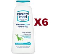 6 PZ NEUTROMED BAGNODOCCIA HYDRABOOST IALURONICO ALOE VERA IDRATA RIGENERA 600ML