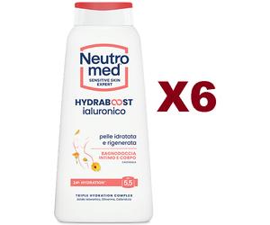 6 PZ NEUTROMED BAGNODOCCIA HYDRABOOST IALURONICO INTIMO E CORPO CALENDULA 600ML
