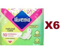 6 PZ NUVENIA NATURAL CARE 10 ASSORBENTI NORMALI CON ALI FLUSSO NORMALE