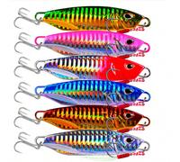 6 Pz/pacco Duo Metal Jig Esche Da Pesca 10g/15g/20g/30g/40g/50g Laser Giappone Lento Jig Piombo Richiamo Di Pesca Artificiale Jigging 10 g,15 g,20 g,30 g,40 g,50 gLega di ferro