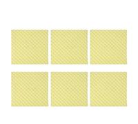 6 Pz Pannelli in schiuma fonoassorbente, imbottitura acustica per studio e ufficio, schiuma di poliuretano ignifuga con riduzione del rumore per il trattamento delle pareti interne (Giallo ignifugo