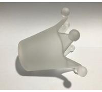 (6 PZ) PARALUME IN VETRO, H 100 MM Ø 125 MM, PER LAMPADARI