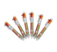 6 Pz Penna Shuttle Retrattile Multicolore 0,5mm Penna A Sfera