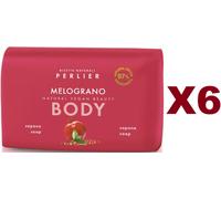 6 PZ PERLIER SAPONE MELOGRANO BODY SOAP NATURAL VEGAN BEAUTY 125GR