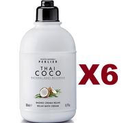 6 PZ PERLIER THAI COCO BAGNO CREMA RELAX NATURAL BODY WELLNESS 500ML