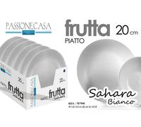 6 PZ PIATTO PIATTI DOLCE FRUTTA 20CM PORCELLANA SAHARA COLORE BIANCO