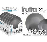 6 PZ PIATTO PIATTI DOLCE FRUTTA 20CM PORCELLANA SAHARA COLORE GRIGIO