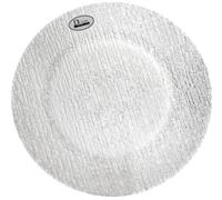 6 PZ PIATTO PIATTI PIANO 33CM VETRO DESIGN AURA MODERNO DELUXE