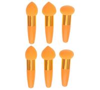 6 Pz Piccola Penna Per Il Trucco a Fungo Penna Di Bellezza Mini Dosatore Spugne Per Il Trucco Da Donna Spugna Per Trucco Triangolare Trucco e Spugne Soffice Facciale Gel Orange Pp HAPINARY