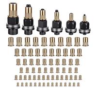 6 Pz Pinza Rivettatrice per Inserti Filettati, Utensili per Rivetti Ciechi, Pinze per Rivetti Filettati, con 70 Rivetto Ciechi M3, M4, M5, M6, M8 M10, utensili manuali per rivettio