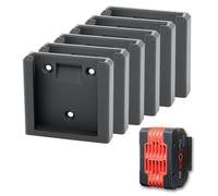 6 pz Portabatterie per Bosch 18 V, da parete | Supporto batteria con bloccaggio per ProCore e GBA Pro della serie Professional blu