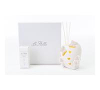 6 pz profumatore cuore led porcellana 7,5x5xh.8,5 cm con scatola regalo LES-542