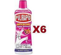 6 PZ PULIRAPID ANTICALCARE ACETO SUPER POTENTE IGIENIZZANTE 750ML BRILLANTEZZA