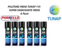 6 PZ PULITORE FRENI TUNAP 115 SUPER SGRASSANTE SPRAY FRENI DISCHI