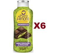 6 PZ PURO AMORE BAGNODOCCIA DOLCI COCCOLE DUBAI CHOCOLATE AL PISTACCHIO 650 ML