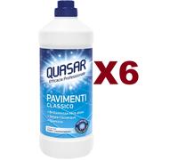 6 PZ QUASAR PAVIMENTI CLASSICO ZERO ALONI SENZA RISCIACQUO IGIENIZZA 1LT