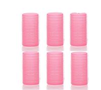6 pz Rulli for capelli Auto Grip Tenendo autoadesiva Frangia d'aria Rullo arricciacapelli Fermagli for capelli Pettine Strumenti for arricciare i capelli fai da te Bigodini(Pink,2.5cm)