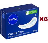 6 PZ SAPONETTE MANI NIVEA CREME CARE SOAP 100gr SAPONE