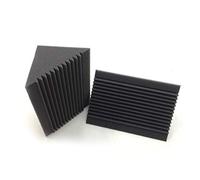 6 Pz Schiuma Acustica Studio Assorbimento Isolante Basso Carbonio/Nero Parete Insonorizzante 12 x 12 x 24 Cm