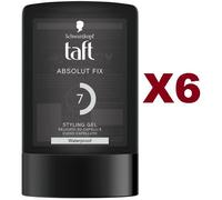 6 PZ Schwarzkopf TAFT ABSOLUTE FIX STYLING GEL 7 WATERPROOF LUNGA DURATA 300ML