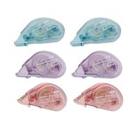 6 pz Scrapbook adesivo Dot 6 mmX6M Rullo trasparente Doppio Nastro laterale Runner per Scrapbooking Card Making PET Rimovibile Craft Tape