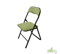 6 PZ SEDIA PIEGHEVOLE TESSUTO VERDE 43x47x78 cm RICHIUDIBILE INTERNO UFFICIO